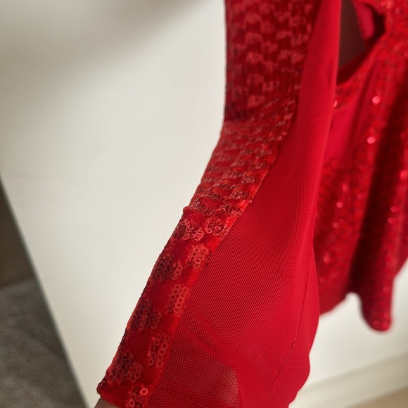 Micheal Costello red sequin Elise dress size small - Picture 6 of 16